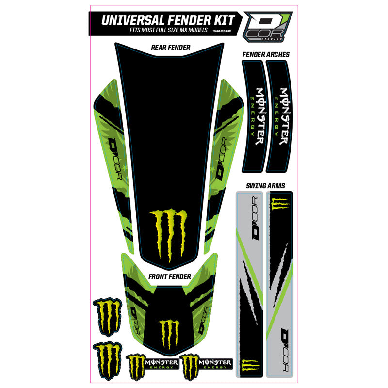 UNIVERSAL FENDER TRIM KIT, GREEN MONSTER