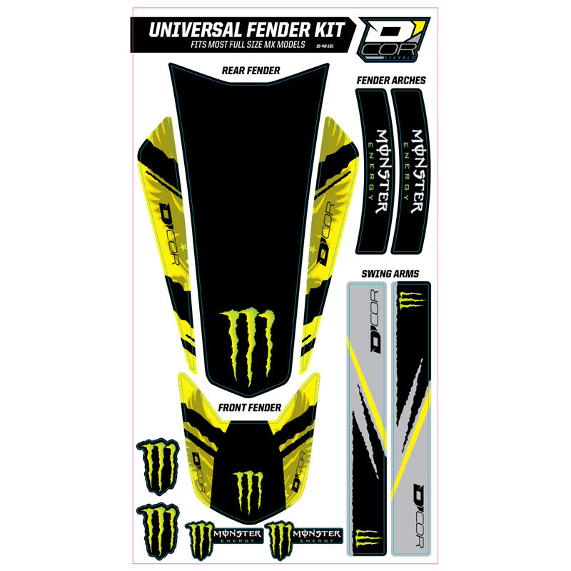 UNIVERSAL FENDER TRIM KIT, YELLOW MONSTER