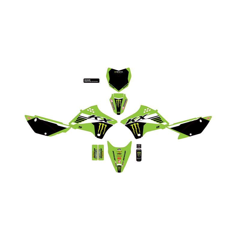 GRAPHIC KIT ''MONSTER ENERGY 2004'' - KAWASAKI KLX110 BLK BG