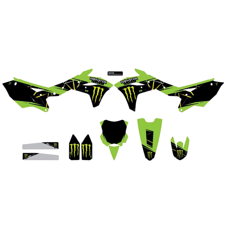 CMPLT KIT "MONSTER ENERGY SLASH" KXF 250 BLK BG