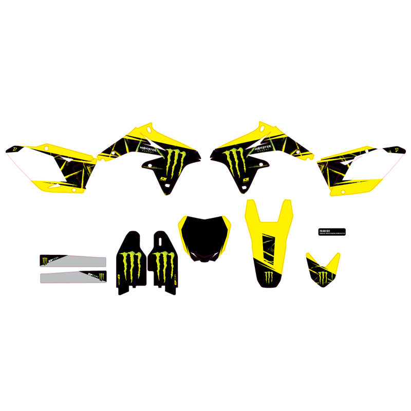 CMPLT KIT "MONSTER ENERGY SLASH" RMZ 450 WHT BG