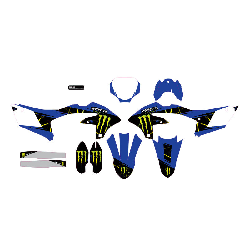 CMPLT KIT "MONSTER ENERGY SLASH" YZF250 YZF450 WHT BG