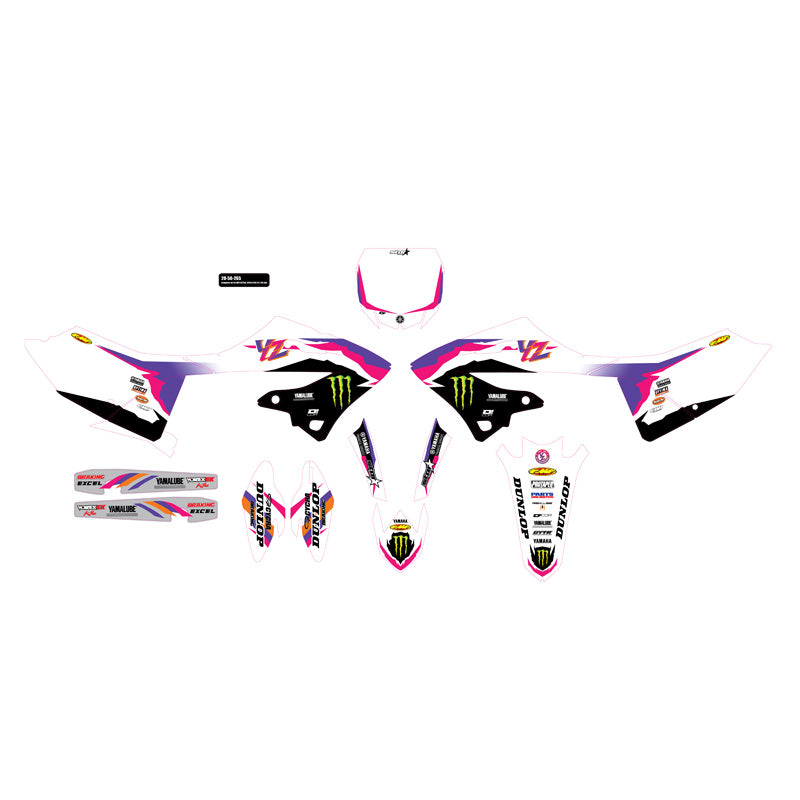 ''MONSTER ENERGY RETRO 93'' GRAPHIC KIT - YAMAHA YZ125/250