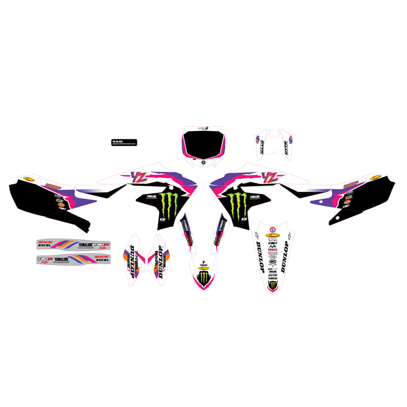 ''MONSTER ENERGY RETRO 93'' GRAPHIC KIT - YAMAHA YZ250F