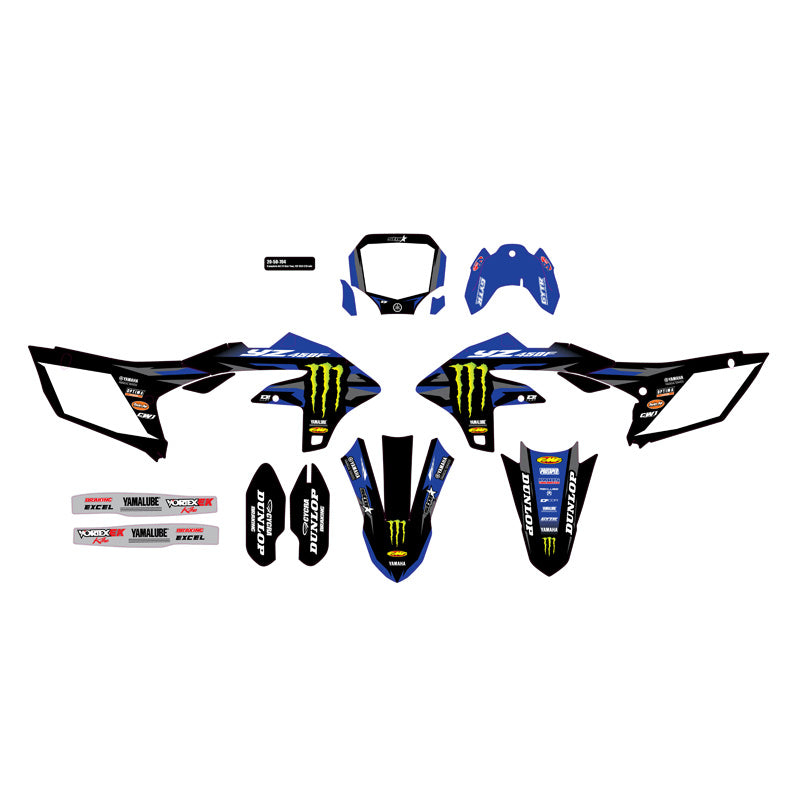 CMPLT GRAPHIC KIT MONSTER ENERGY STAR - YAMAHA YZ 450 WHT BG