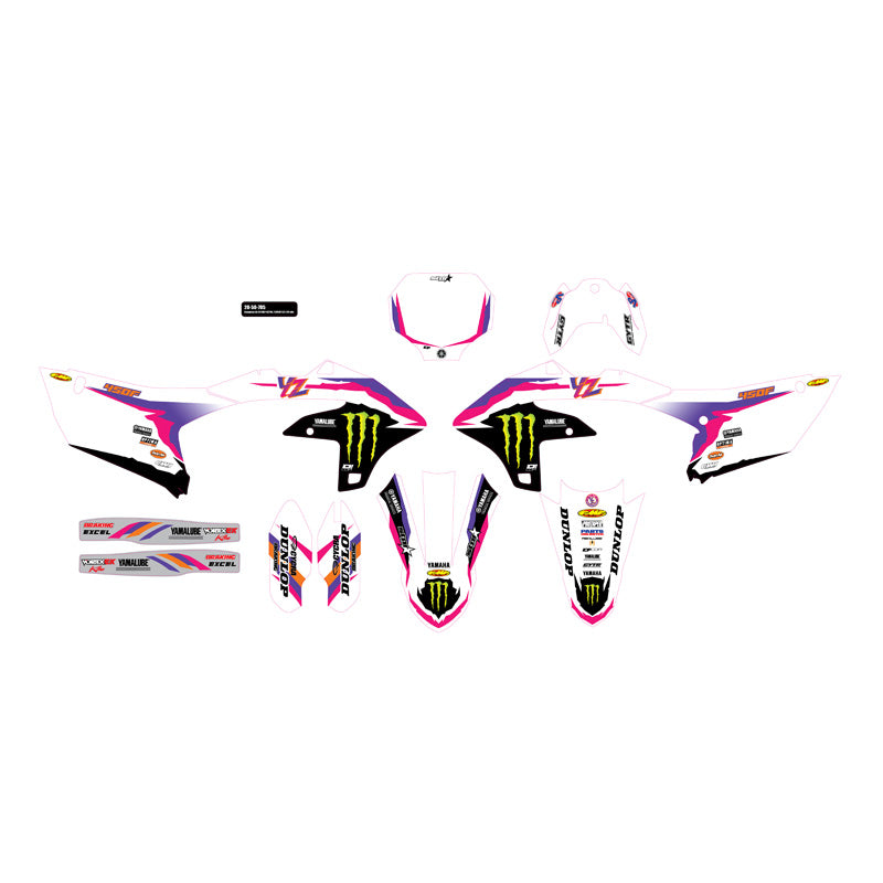 ''MONSTER ENERGY RETRO 93'' GRAPHIC KIT - YAMAHA YZ450F