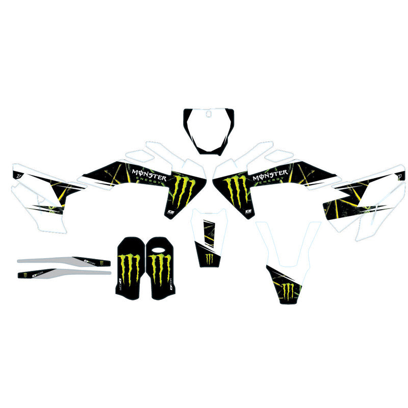 CMPLT KIT "MONSTER ENERGY SLASH" FC 250-450 WHT BG