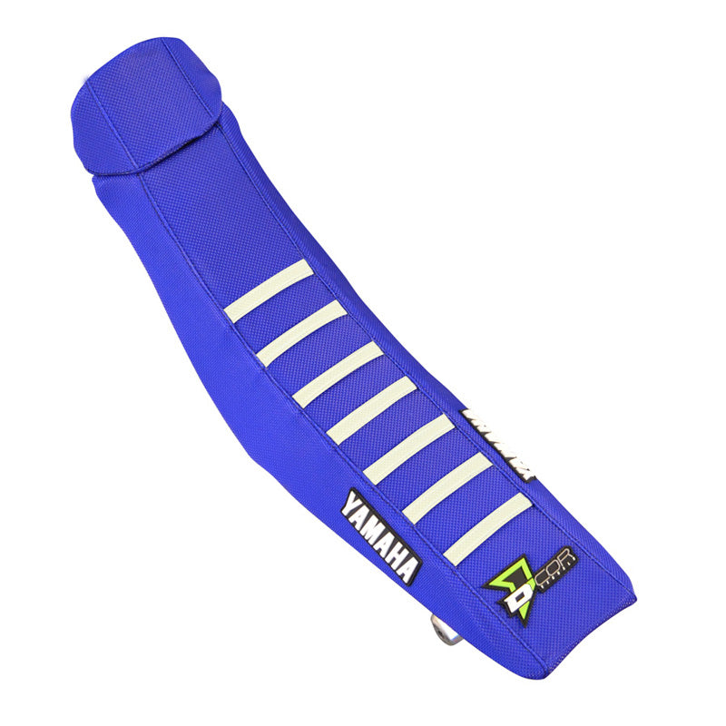 SEAT COVER BLUE/WHITE RIBS - YAMAHA YZ85