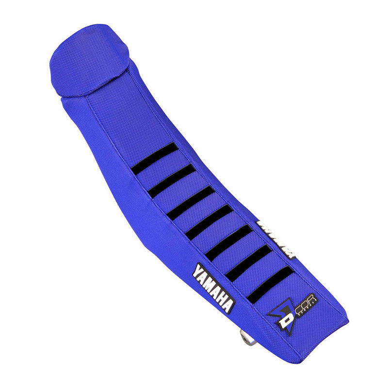 SEAT COVER YAMAHA YZF250-450 BLUE/BLACK RIBS