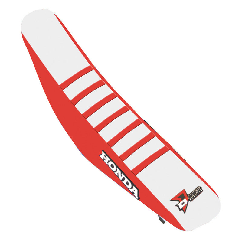 SEAT COVER HONDA CRF250-450 RED/WHITE/RED RIBS