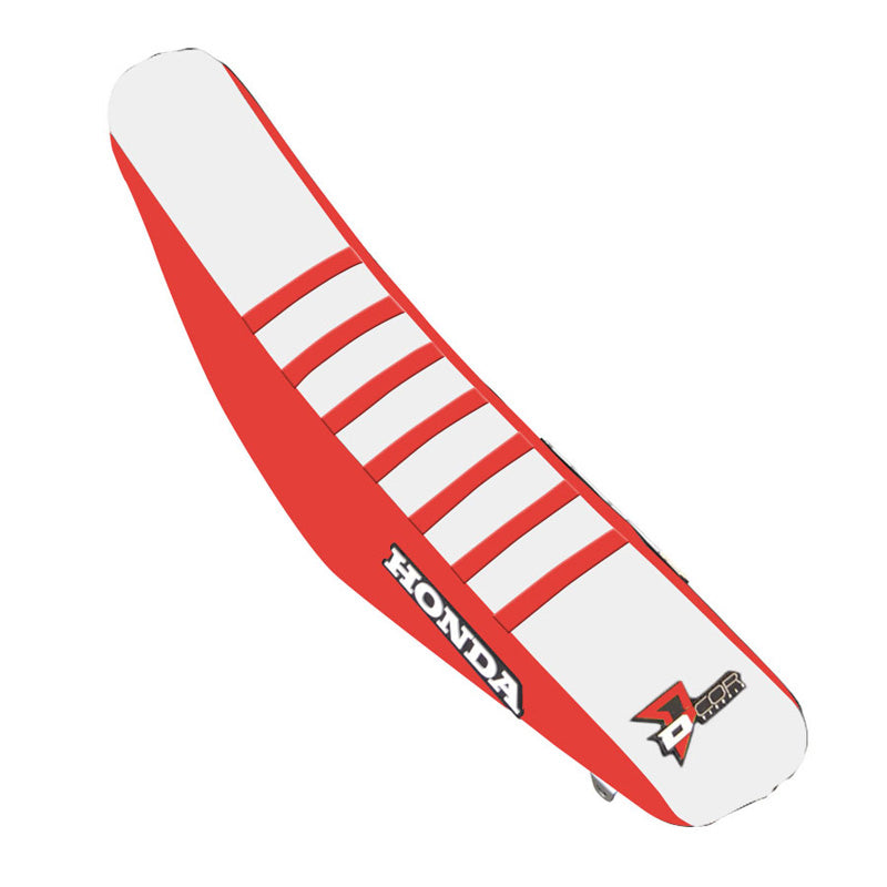 SEAT COVER HONDA CRF250-450 RED/WHITE/RED RIBS