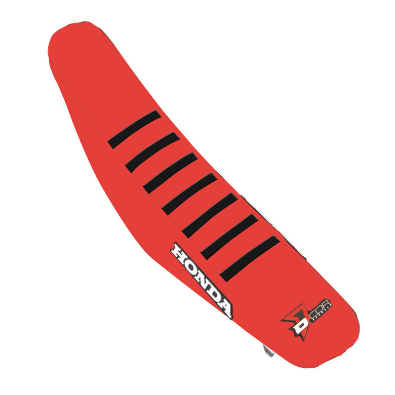SEAT COVER HONDA CRF250-450 RED /BLACK RIBS