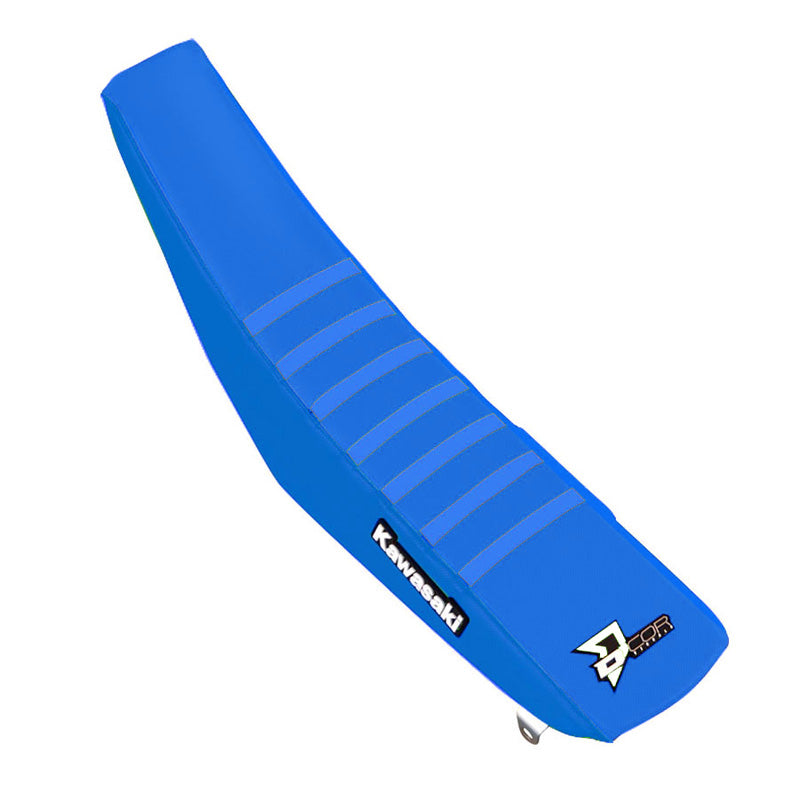 SEAT COVER KAWASAKI KX 250-450 KX RETRO LIGHT BLUE RIBS