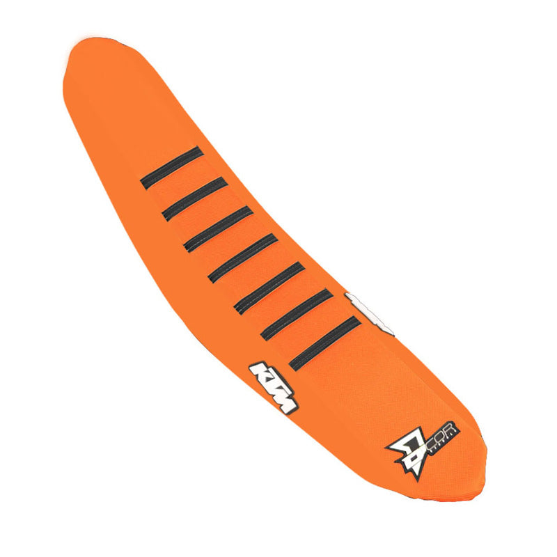 SEAT COVER KTM  SX/F 250-450 ORANGE/BLACK RIBS