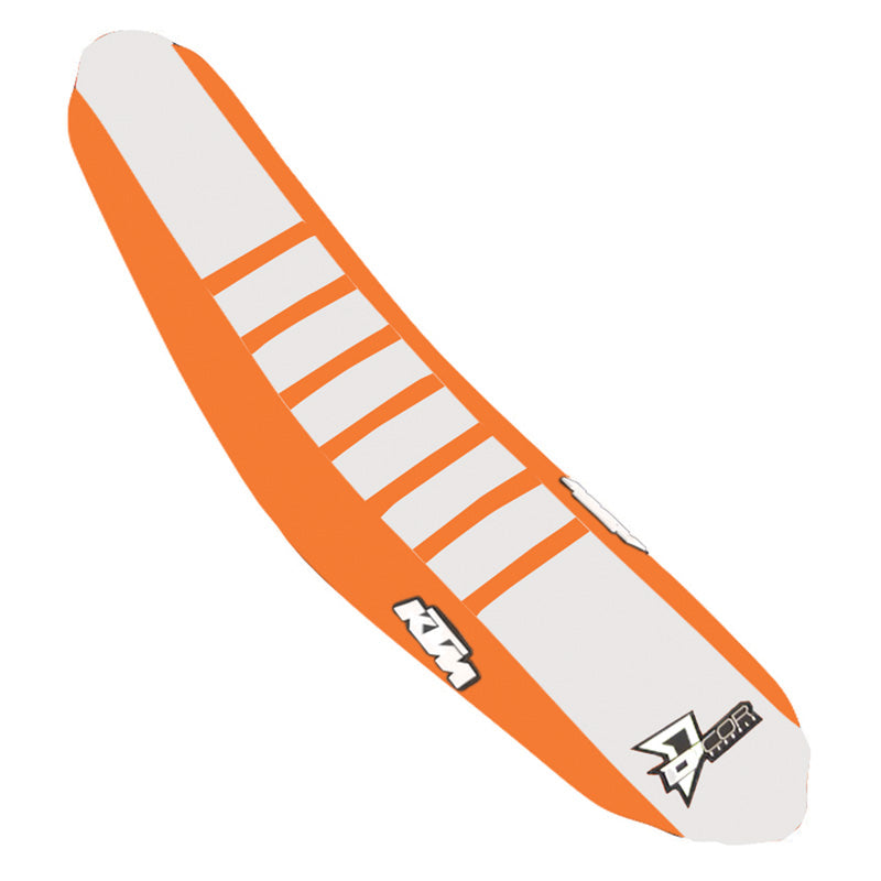 SEAT COVER KTM  SX/F 250-450 ORANGE/WHITE/ORANGE RIBS