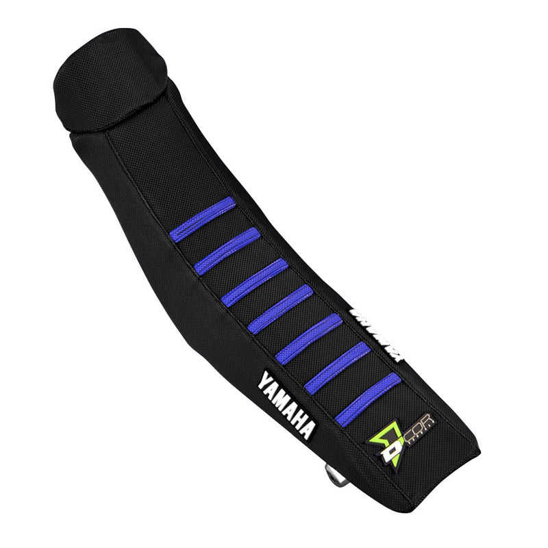 SEAT COVER YAMAHA YZF250-450 BLACK/BLUE RIBS
