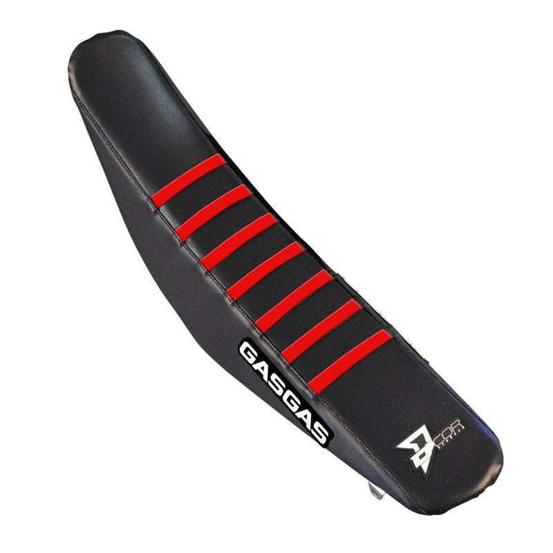 SEAT COVER BLACK/RED RIBS - GAS GAS MC125-450