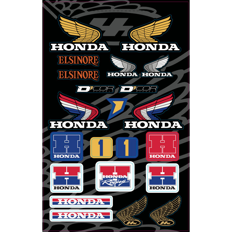 DECAL SHEET 12MM TEAM HONDA RETRO
