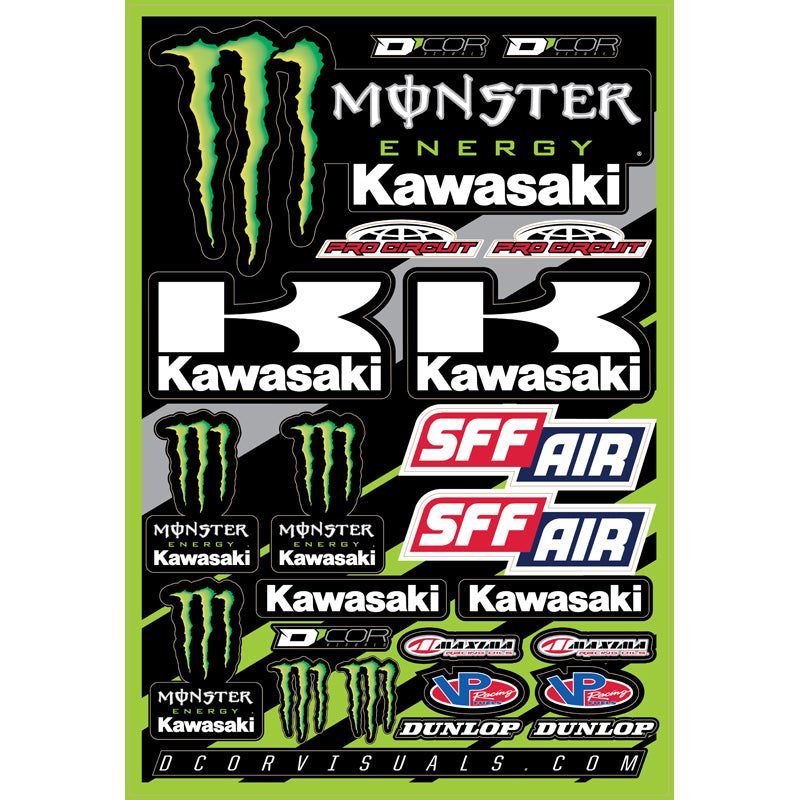 DECAL SHEET 12MM, TEAM MONSTER KAWASAKI