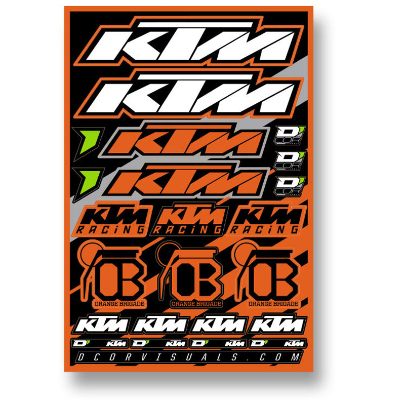 DECAL SHEET 12MM KTM OB