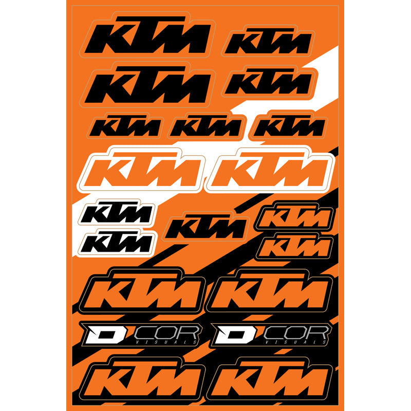 DECAL SHEET 12MM KTM 1