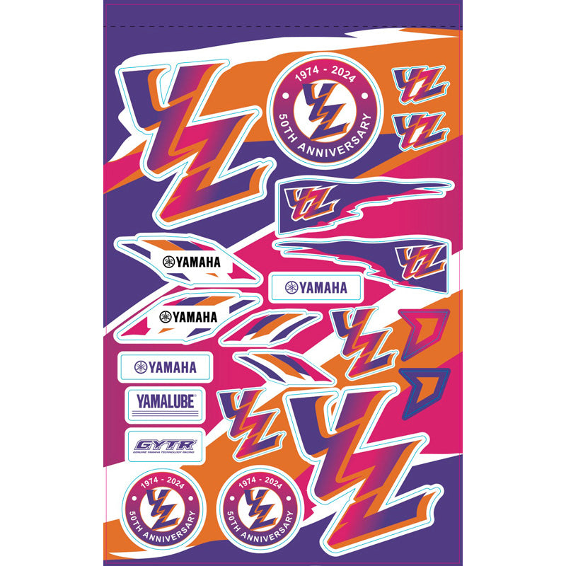 DECAL SHEET 12MM TEAM YAMAHA RETRO