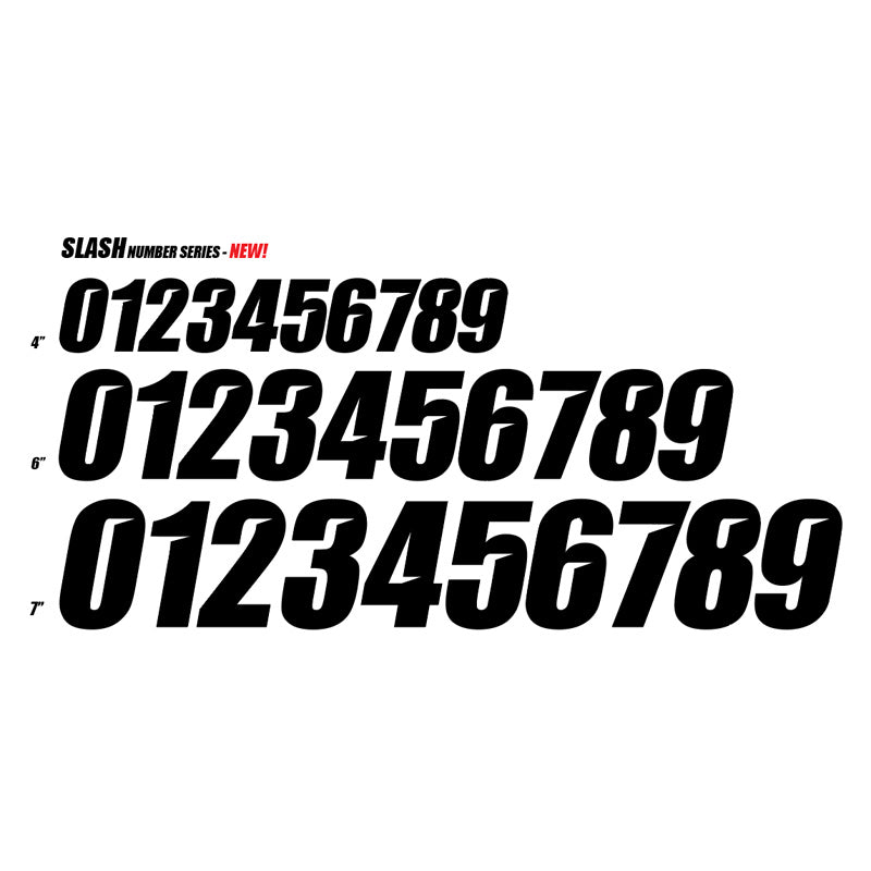 SLASH NUMBER PACK 4'' NUMBER 1 WHITE
