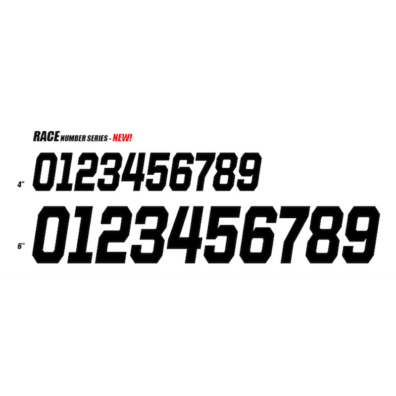 RACE NUMBER PACK 4'' NUMBER 1 WHITE