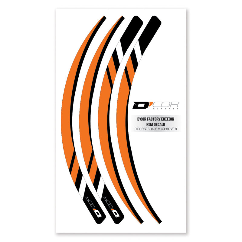 RIM DECALS ORANGE 4 PC SET