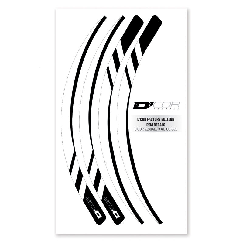 RIM DECALS WHITE 4 PC SET