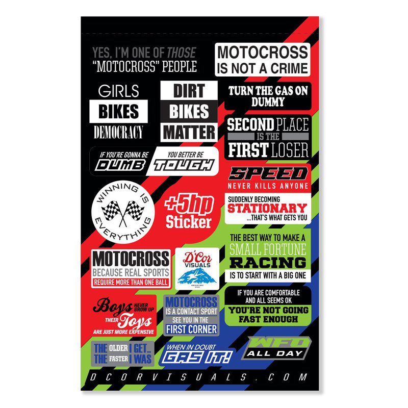 DECAL SHEET 4MIL D'COR MOTOTALK 2