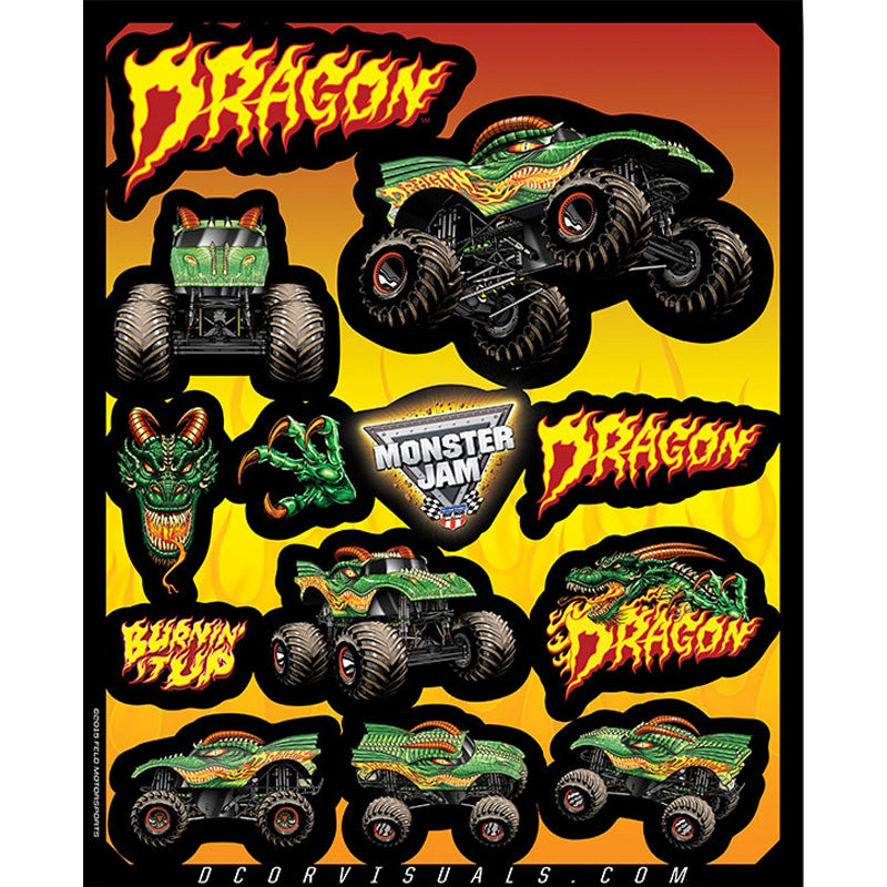 DECAL SHEET 4MM, 10X12 MONS. JAM DRAGON
