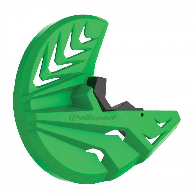 DISC & BOTTOM FORK PROTECTORS KAWASAKI (BLACK/GREEN)