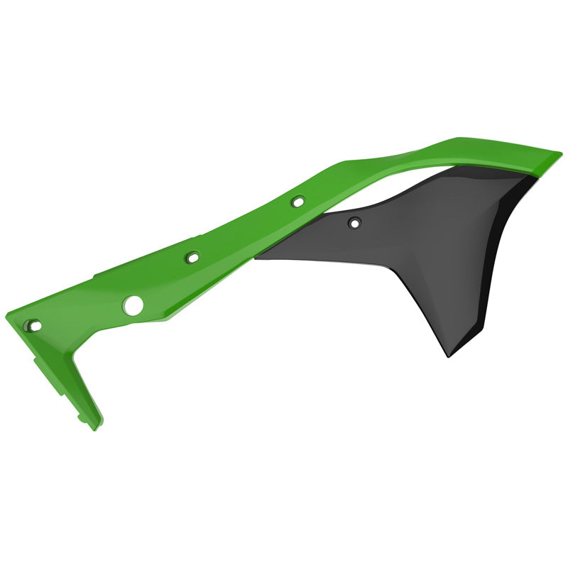 RADIATOR SCOOP KAWASAKI (BLACK/GREEN)