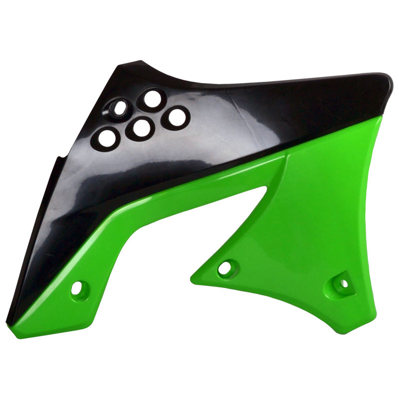 RADIATOR SCOOP KAWASAKI (BLACK/GREEN)