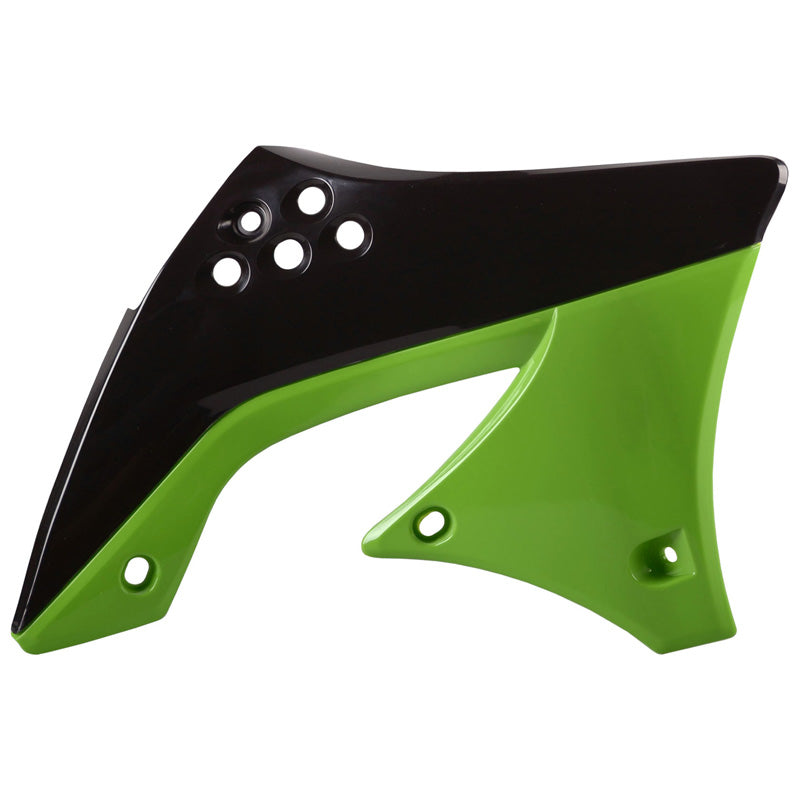 RADIATOR SCOOP KAWASAKI (BLACK/GREEN)