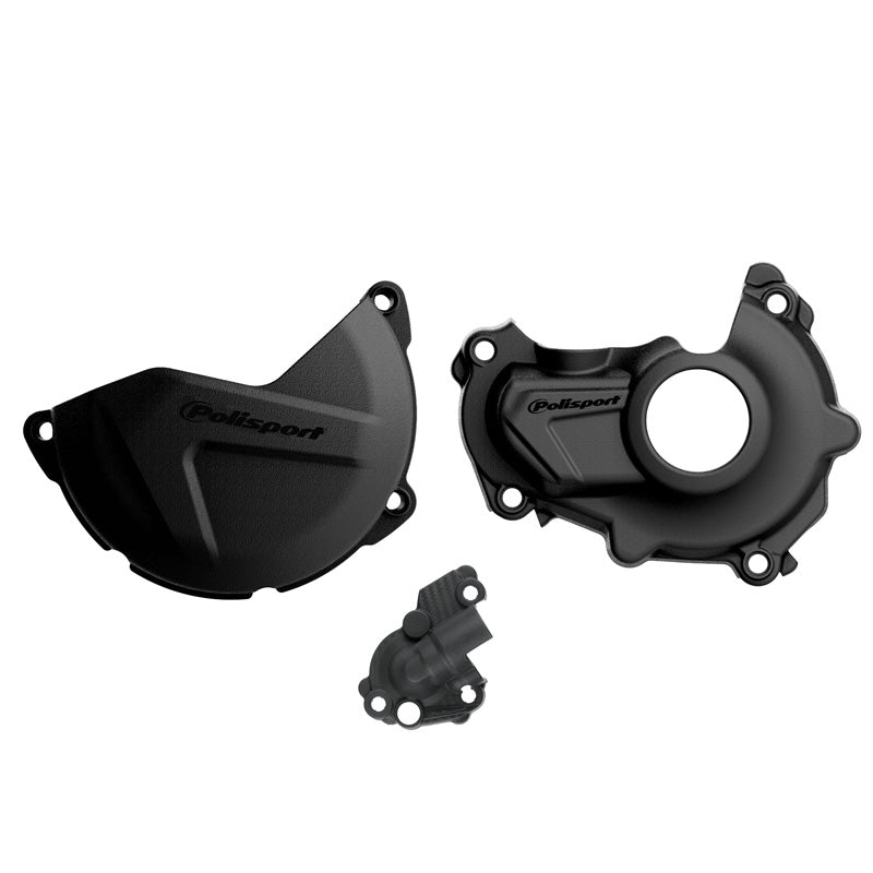 CLUTCH & IGNITION COVER PROTECTOR KIT YAMAHA (BLACK)