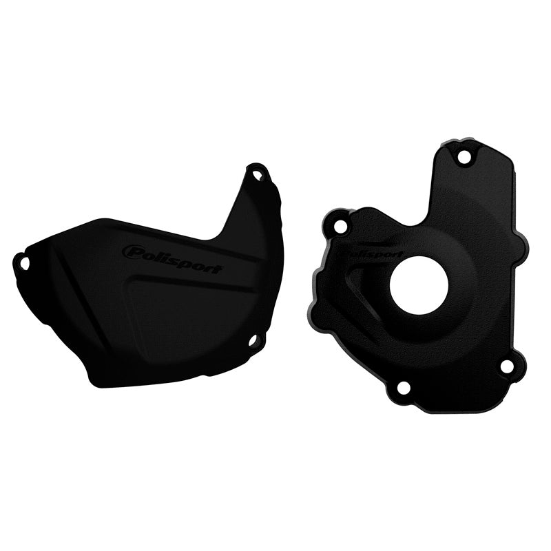 CLUTCH & IGNITION COVER PROTECTOR KIT KAWASAKI (BLACK)