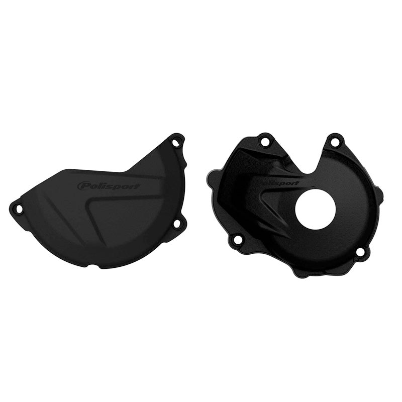 CLUTCH & IGNITION COVER PROTECTOR KIT KAWASAKI (BLACK)