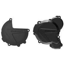 CLUTCH & IGNITION COVER PROTECTOR KIT KTM/HUSQ (BLACK)