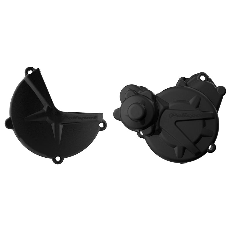CLUTCH & IGNITION COVER PROTECTOR KIT GASGAS (BLACK)