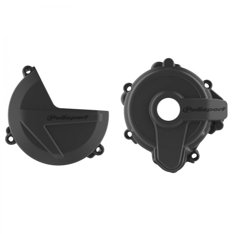 CLUTCH & IGNITION COVER PROTECTOR KIT SHERCO (BLACK)