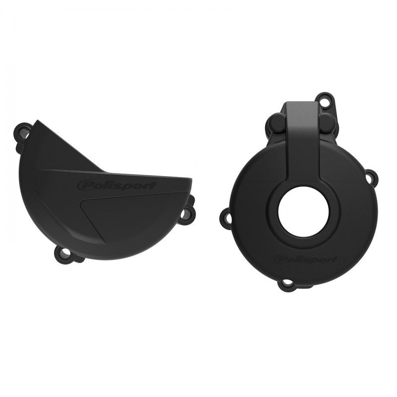 CLUTCH & IGNITION COVER PROTECTOR KIT SHERCO (BLACK)