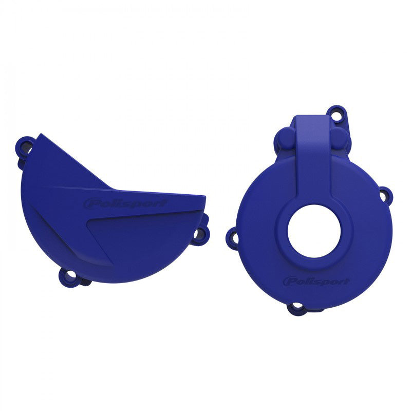 CLUTCH & IGNITION COVER PROTECTOR KIT SHERCO (BLUE)