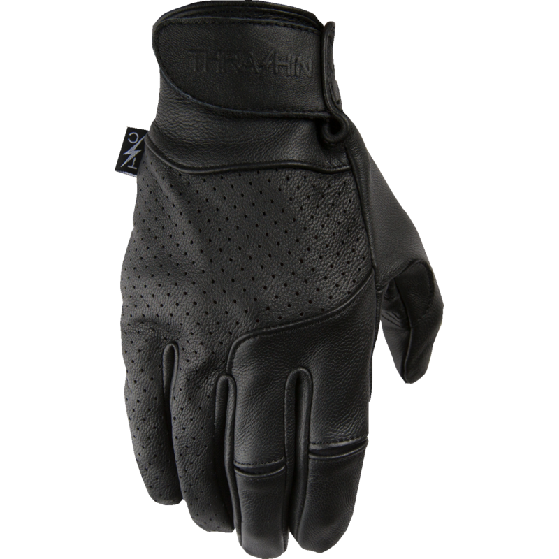 GLOVES SIEGE LTHR BLK MD