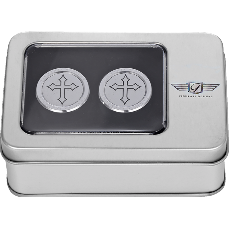 ND MAG DOCKING COVERS SILVER WITH CROSS-27.2X32mm