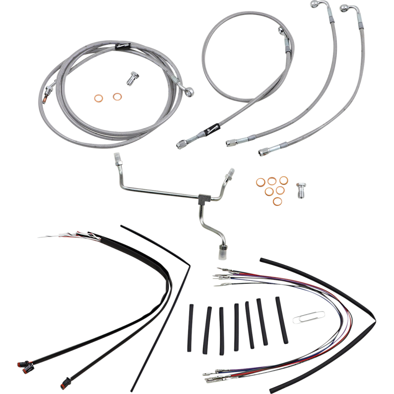 Handlebar Cable/Brake Line Kit - Complete - 16" Ape Hanger H
