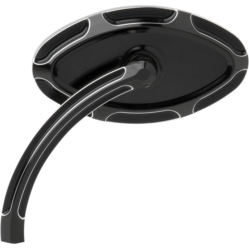 MIRROR BEVELED CATS EYE LEFT BLACK