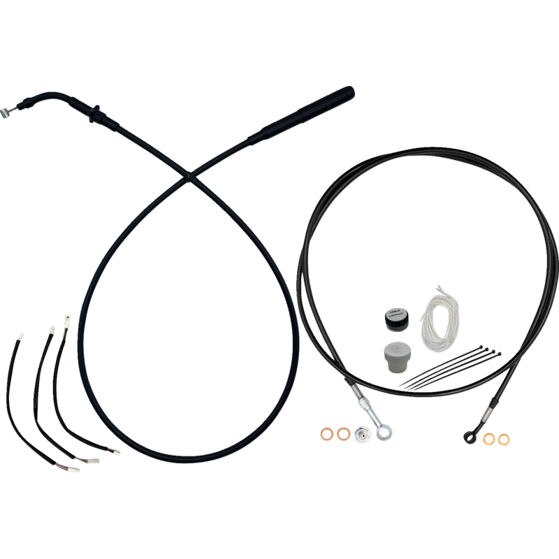 EZ Install Kit - 12" Handlebars -Upper Clutch-FullLength BLK