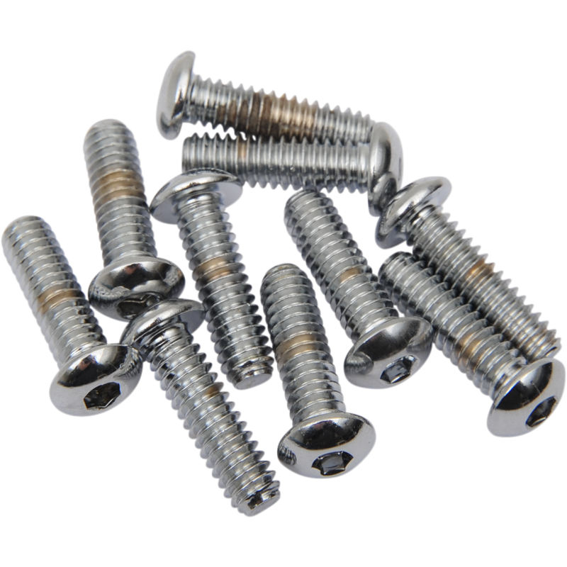1/4-20*5/8 BUTTON HD SCREWS(10)CY-CHROME